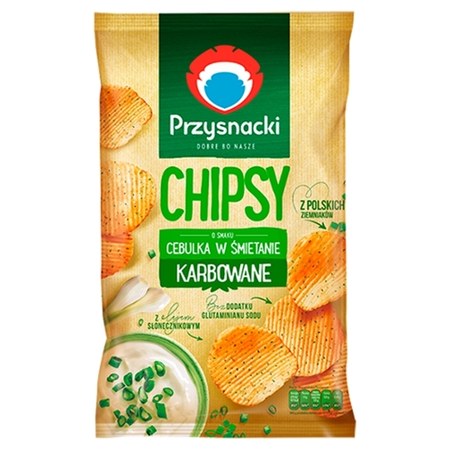 Przysnacki Chipsy Karbowane O Smaku Cebulka W Mietanie G