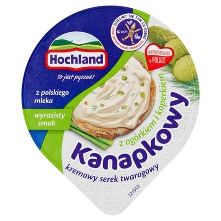 Hochland Kanapkowy kremowy serek twarogowy z ogórkiem i koperkiem 130 g