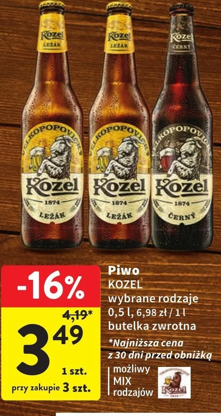 Piwo Kozel Taniej Promocja Intermarche Super Ding Pl