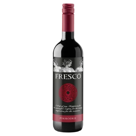 Fresco Wino czerwone półsłodkie polskie 750 ml promocja Żabka Ding pl