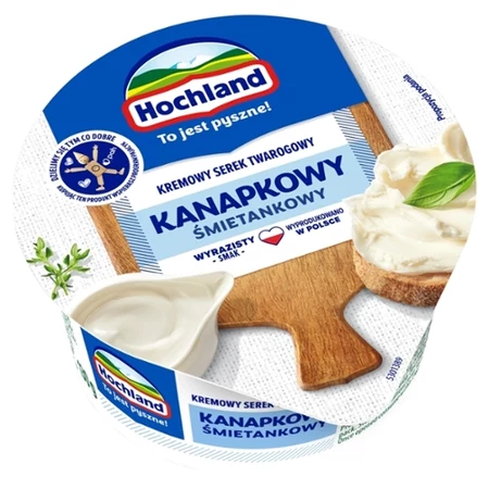 Hochland Kremowy serek twarogowy kanapkowy śmietankowy 130 g 24