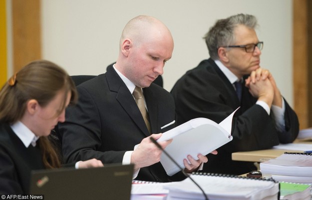 Anders Breivik na sali sądowej /JONATHAN NACKSTRAND /East News