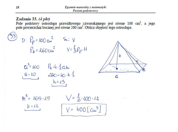 Matura 2013. Arkusze i rozwiązania z matematyki - poziom podstawowy Arkusz /INTERIA.PL