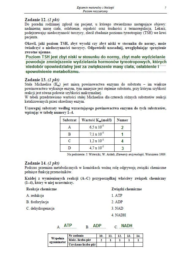 Matura 2013. Biologia - poziom rozszerzony Arkusz /INTERIA.PL