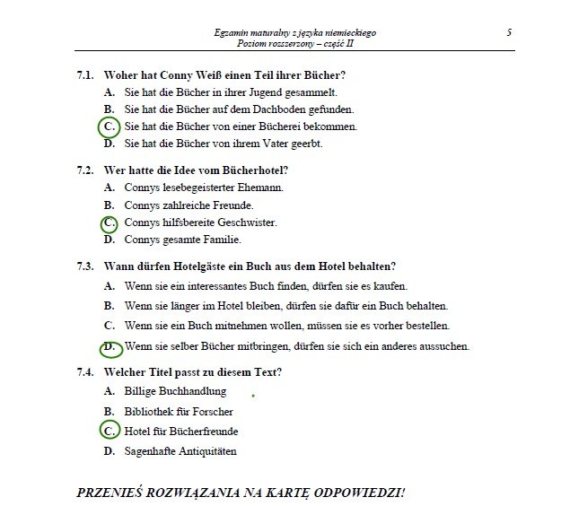 Matura 2013. Język niemiecki - arkusze i rozwiązania. Poziom rozszerzony Arkusz /INTERIA.PL