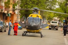 Awaria helikoptera w Opolu. Zdjęcia