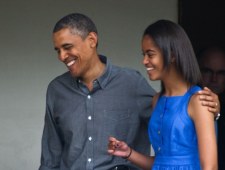 Barack Obama z córką Malią