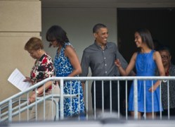 Barack Obama z córką Malią