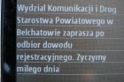 Bełchatów: Kierowcy dostają SMS z informacją, kiedy mogą odebrać prawo jazdy
