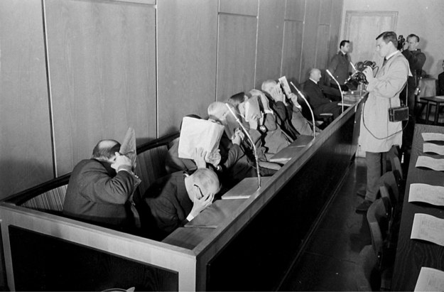 Członkowie załogi obozu zagłady w Treblince na ławie oskarżonych /Agencja FORUM