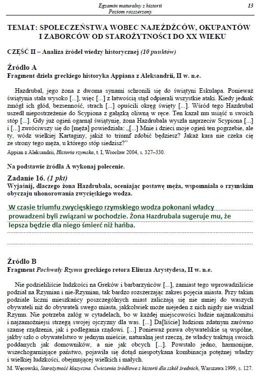Egzamin maturalny z historii - poziom rozszerzony. Arkusz i rozwiązania Egzamin maturalny z historii - poziom rozszerzony. Arkusz i rozwiązania /INTERIA.PL