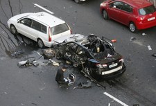 Eksplozja samochodu w centrum Kijowa