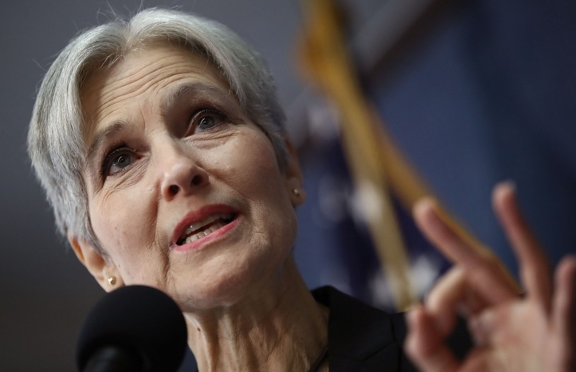 Hillary Clinton chowa się za plecami Jill Stein /AFP