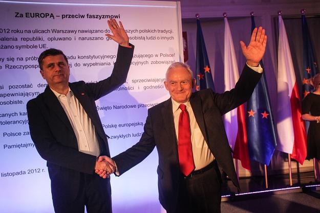 Janusz Palikot i Leszek Miller /PAP