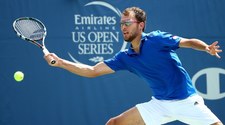 Jerzy Janowicz gra z Duszanem Lajoviciem w US Open