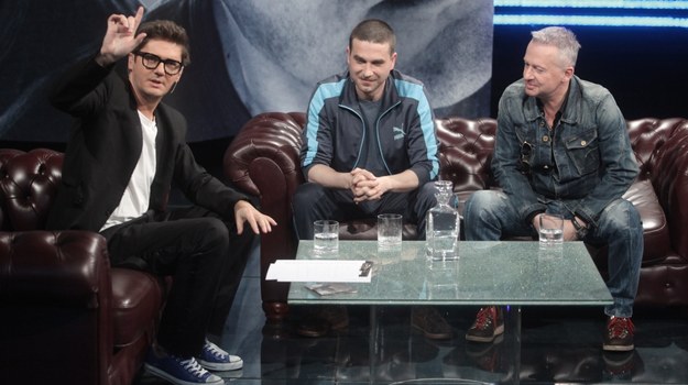 Wybitni aktorzy u Kuby Kuba Wojewódzki, Marcin Dorociński, Bogusław Linda / /TVN