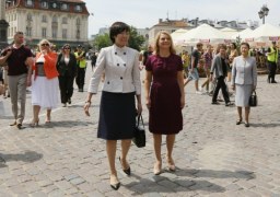 Małgorzata Tusk z żoną premiera Japonii