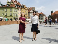 Małgorzata Tusk z żoną premiera Japonii