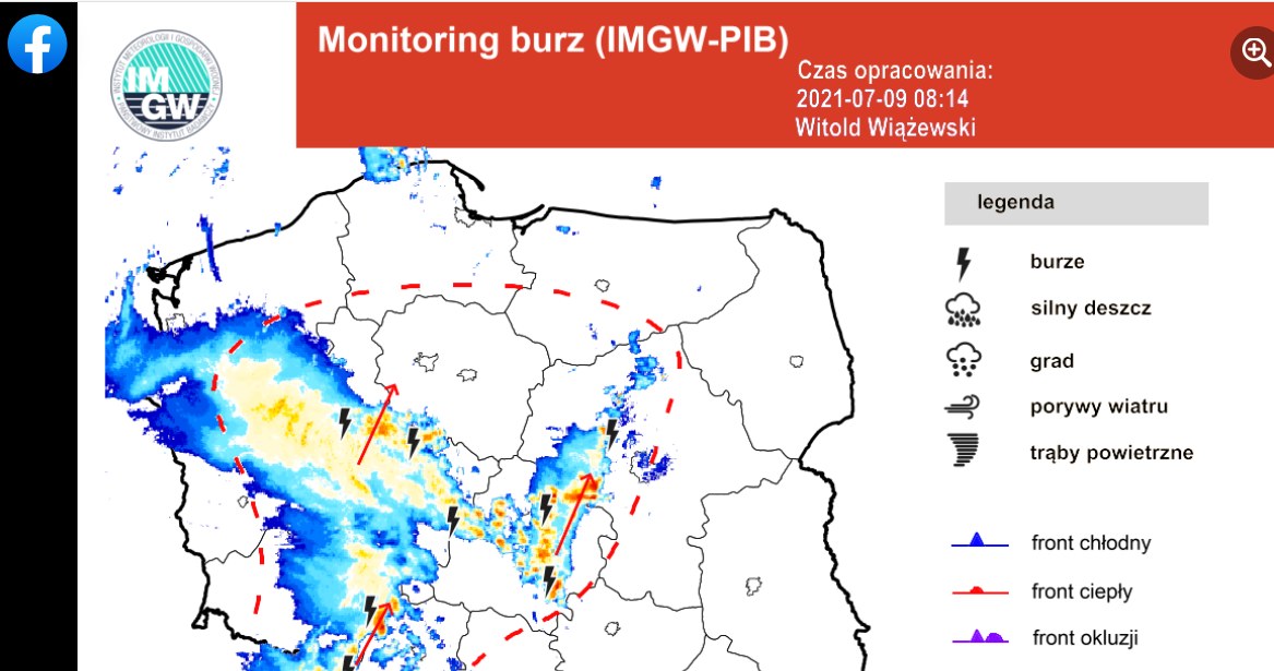 IMGW zapowiada dziś burze w całym kraju Mapa burzowa Gdzie jest burza