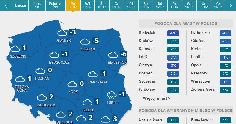 Prognozy pogody Kapryśny luty Pogoda w INTERIA PL