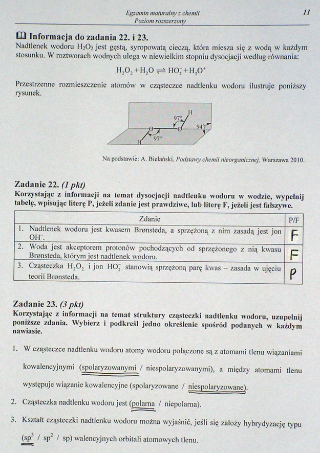 Matura 2014. Egzamin z chemii na poziomie rozszerzonym. Arkusz i odpowiedzi Matura 2014. Egzamin z chemii na poziomie rozszerzonym. Arkusz i odpowiedzi /INTERIA.PL