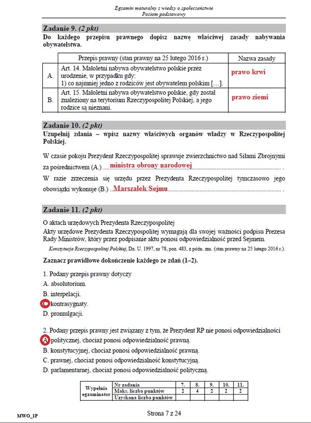 Matura 2016: Wiedza o społeczeństwie, poziom podstawowy Matura 2016: WOS, poziom podstawowy /INTERIA.PL