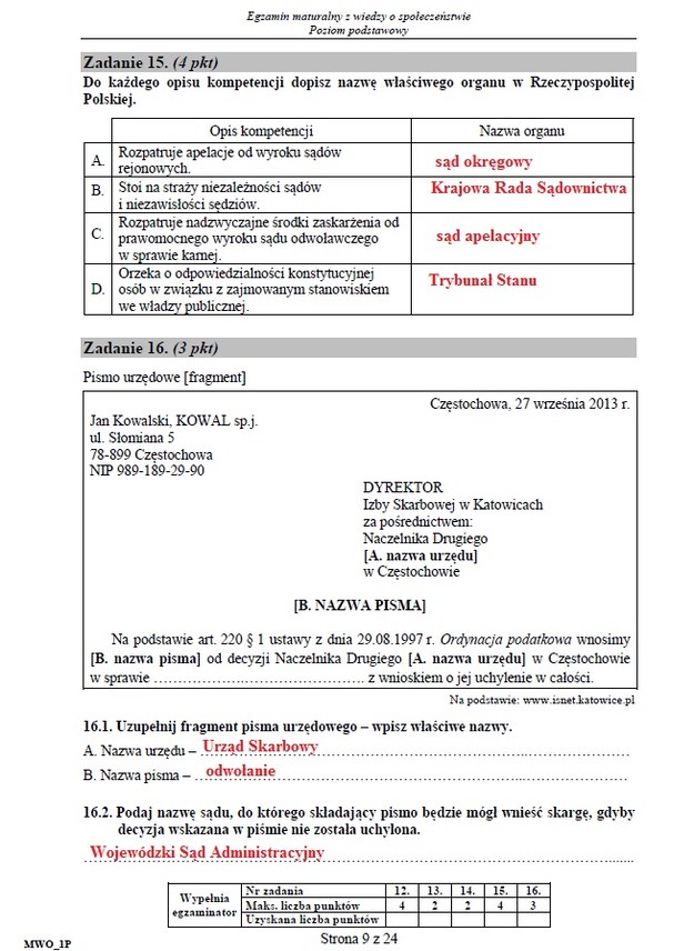 Matura 2016: Wiedza o społeczeństwie, poziom podstawowy Matura 2016: WOS, poziom podstawowy /INTERIA.PL