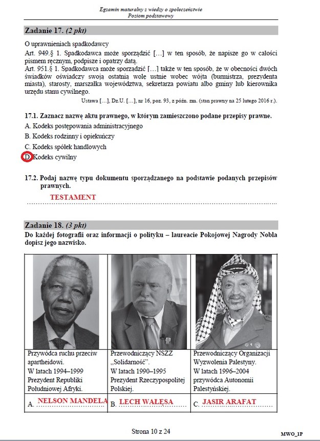 Matura 2016: Wiedza o społeczeństwie, poziom podstawowy Matura 2016: WOS, poziom podstawowy /INTERIA.PL