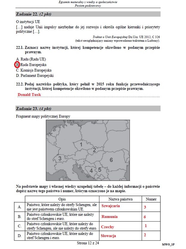 Matura 2016: Wiedza o społeczeństwie, poziom podstawowy Matura 2016: WOS, poziom podstawowy /INTERIA.PL