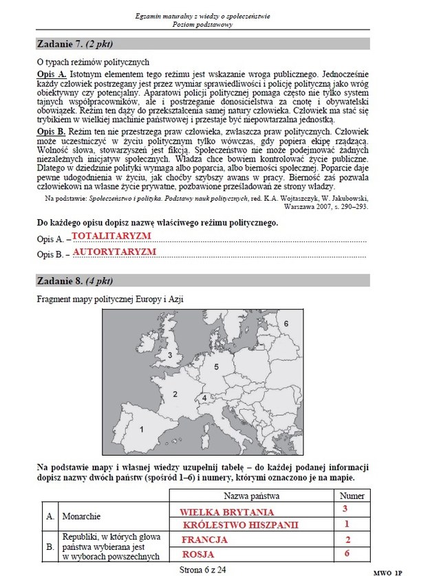 Matura 2016: Wiedza o społeczeństwie, poziom podstawowy Matura 2016: WOS, poziom podstawowy /INTERIA.PL