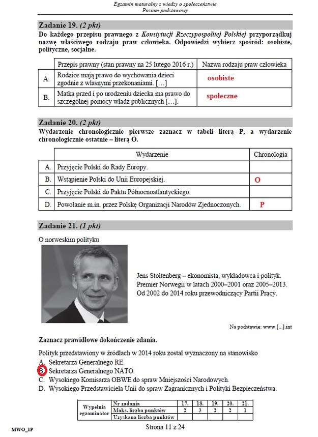Matura 2016: Wiedza o społeczeństwie, poziom podstawowy Matura 2016: WOS, poziom podstawowy /INTERIA.PL