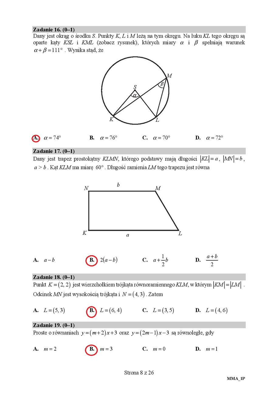 Matematyka Matura Poziom Podstawowy 2018 Matura 2018. Matematyka, poziom podstawowy [ARKUSZE I ODPOWIEDZI