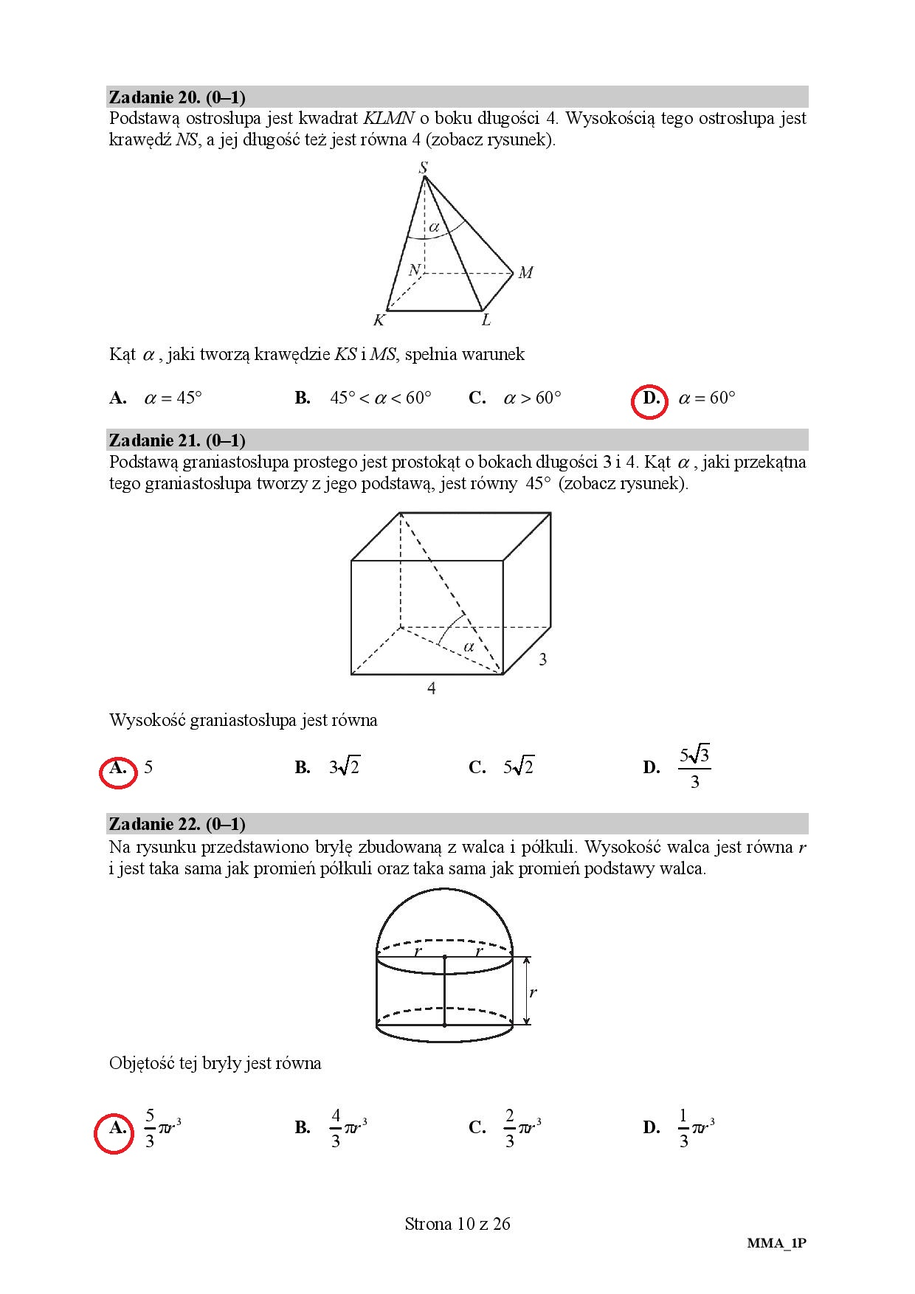 Matematyka Matura Poziom Podstawowy 2018 Matura 2018. Matematyka, poziom podstawowy [ARKUSZE I ODPOWIEDZI