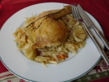 Perliczka na kapuscie z kasztanami