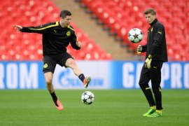 Piłkarze Borussii i Bayernu trenowali na Wembley. Galeria