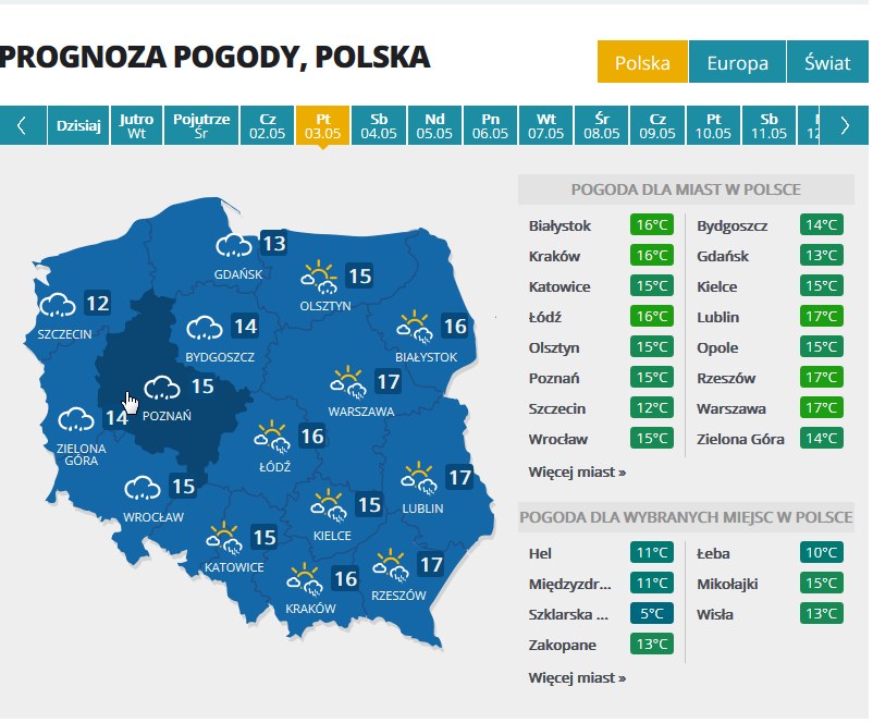 Majówka 2019 Najnowsza prognoza pogody Pogoda w INTERIA PL