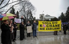 Protest obrońców życia pod Sejmem