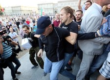 Protest w Mińsku. "To haniebny spektakl" - 