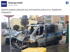 Radom: Pożar dwóch radiowozów