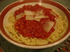 Spaghettis all'amatriciana