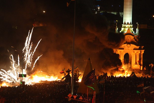 Szturm na Majdan /PAP/EPA