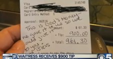 USA: Kelnerka dostała 900 dolarów napiwku
