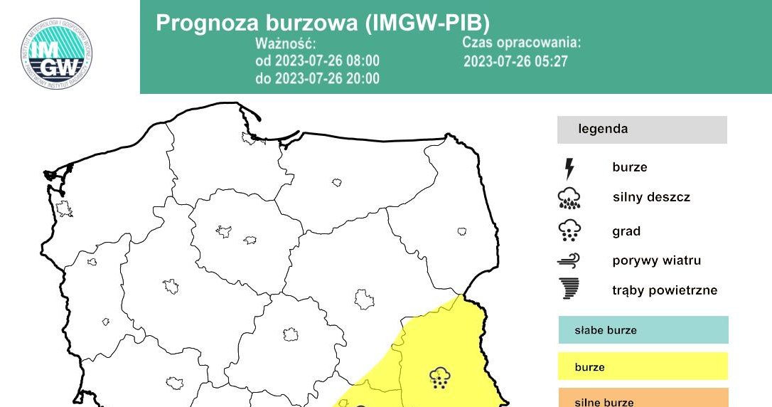 Pogoda w środę Potężne ulewy i burze Wydano alerty pogodowe Pogoda