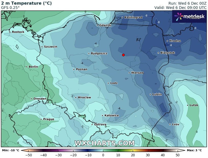 Prognoza pogody na środę Gołoledź i alerty IMGW w wielu miejscach