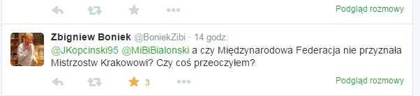 Zbigniew Boniek zainteresował się losami hokejowych MŚ. /