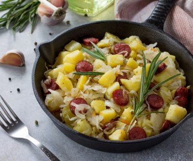 Ziemniaki z kiszoną kapustą 