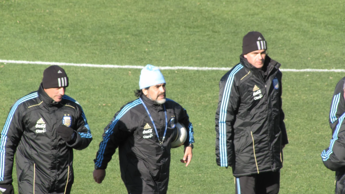 Setki dziennikarzy przyjechały do Pretorii obejrzeć trening Argentyny.  Byłem jednym z nich.