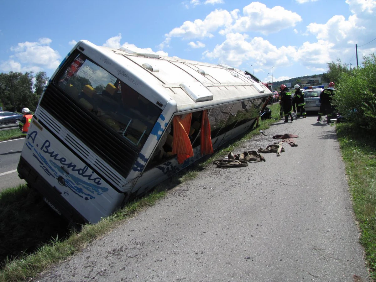 Dziewięcioro dzieci, które po wypadku autokaru na zakopiance trafiły do szpitala w Myślenicach, zostało wypisanych do domu - informuje reporter RMF FM Maciej Grzyb. Szpital opuściła także opiekunka, która doznała niewielkich obrażeń. W krakowskim szpitalu do piątku pozostanie na obserwacji dziewczynka, którą przetransportowano z miejsca wypadku śmigłowcem. Jej stan oceniany jest jako bardzo dobry.