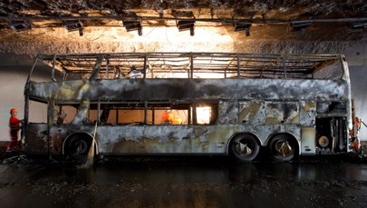 Autokar, którym podróżowali Polacy, spłonął doszczętnie