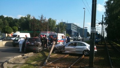 Jedna osoba ranna w wypadku w Krakowie